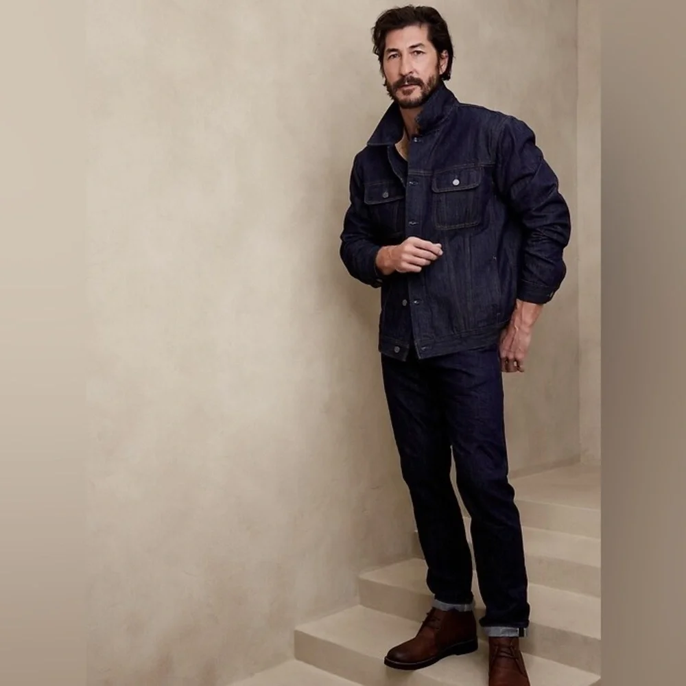 Banana Republic Men's Dark Blue Denim Jacket NWT 175.00